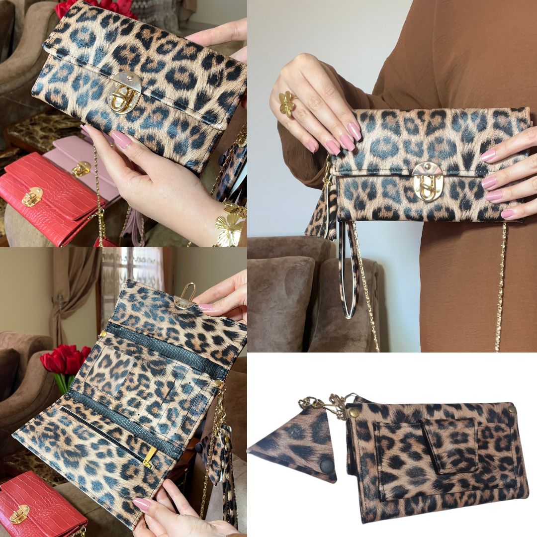 sac et porte monnaie original لحمل البطاقات والنقود والهاتف والمفاتيح double face ومن قطعتين